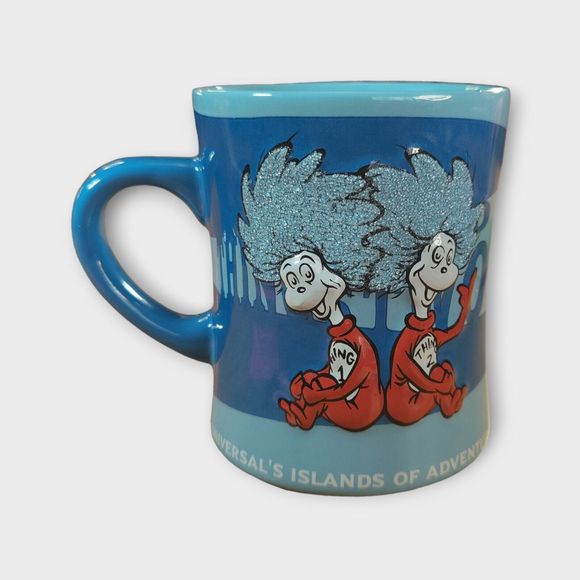 Dr Seuss Thing One And Two Universals Islands Of Adventure Blue 3D Coffee Mug - Picture 4 of 9